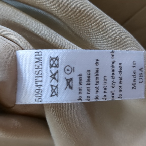 CAROLINA HERRERA* 100% silk beaded faux cowl sleeveless mid length size 12 dress - Picture 14 of 17